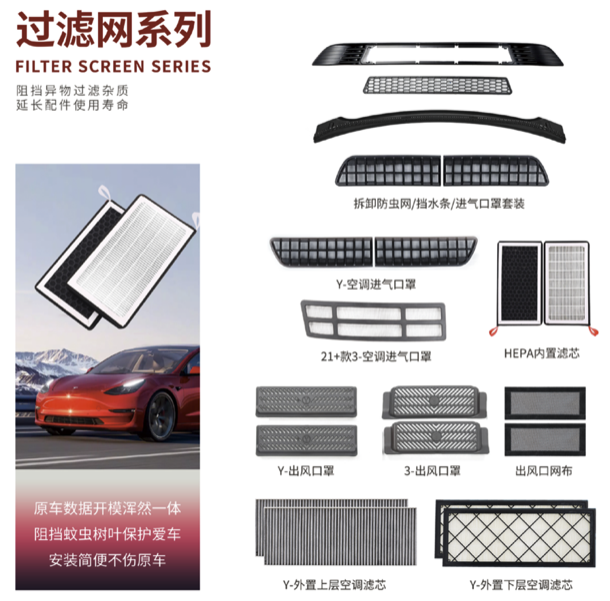 Cabin filters & air vent screens